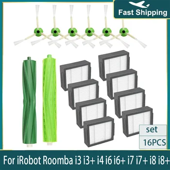 IRobot Roomba i7 E5 E6 I Series Robot chang yutgich ehtiyot qismlar uchun Hepa filtri+yon Brush+Brush sum+chang sumkalar almashtirish