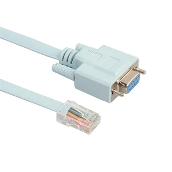 RS45 DB5 COM Port Serial ayol Rollover routerlar tarmoq adapteri kabel ko'k USB konsol kabel RJ232 CAT9 Ethernet