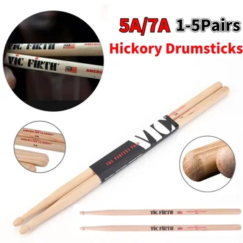 4Pcs Drumsticks 5A/7A Mallets izchil vazn va Pitch Amerika Hickory Drumsticks klassik Drum Sticks perkussiya aksessuarlari