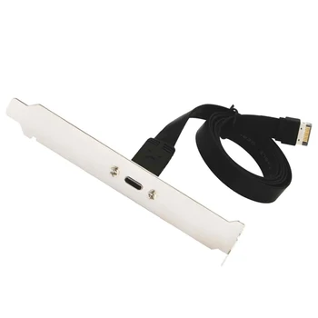 USB 3.1 turi C Old Panel Header uzatma kabeli,USB 3.1 turi C kabel uchun turi E,ichki Adapter kabel,paneli bilan(50cm)