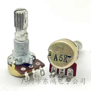 1 dona Tayvan alfa 12 rotary potansiyometre 3-pin A5K mil uzunligi 20mm