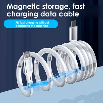 2.4 A magnit tez zaryadlovchi kabeli iPhone uchun USB tipidagi C mikro kabeli